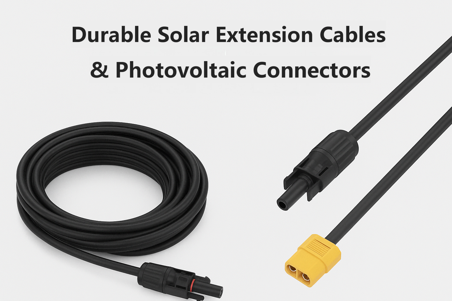 Durable Solar Extension Cables & Photovoltaic Connectors